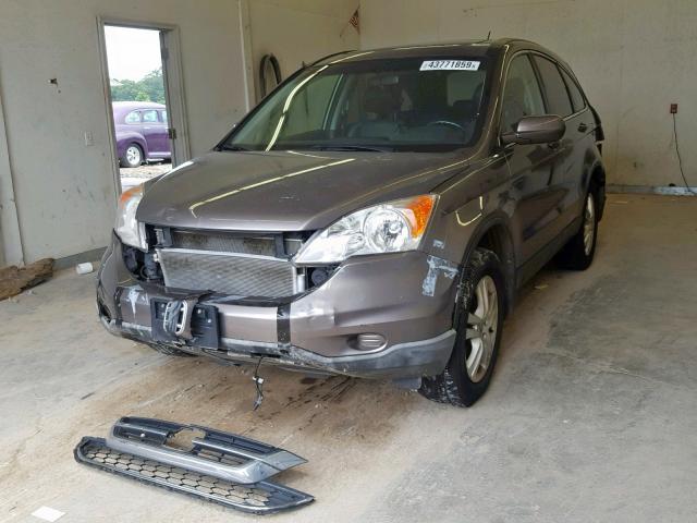 5J6RE4H78AL071359 - 2010 HONDA CR-V EXL GRAY photo 2