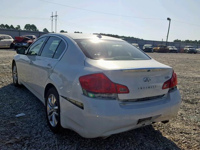 JNKCV61F59M050613 - 2009 INFINITI G37 WHITE photo 3