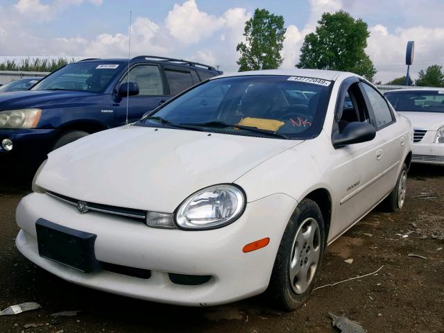 1B3ES46C21D233379 - 2001 DODGE NEON SE WHITE photo 2