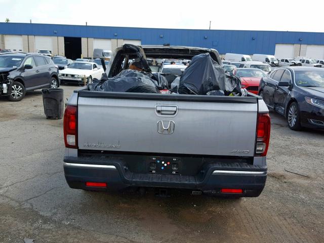 5FPYK3F5XHB002652 - 2017 HONDA RIDGELINE SILVER photo 6