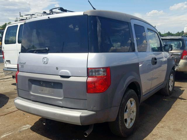 5J6YH28554L005197 - 2004 HONDA ELEMENT EX SILVER photo 4