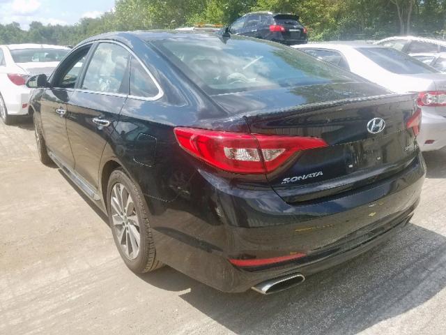 5NPE34AFXGH373017 - 2016 HYUNDAI SONATA SPO BLACK photo 3