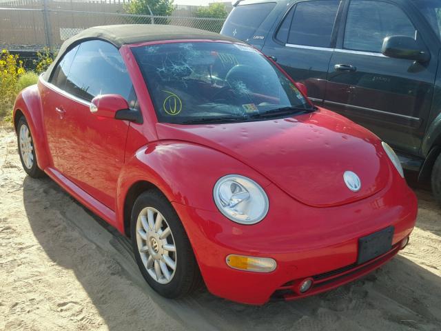 3VWCM31Y14M316353 - 2004 VOLKSWAGEN NEW BEETLE RED photo 1