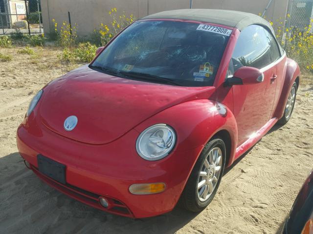 3VWCM31Y14M316353 - 2004 VOLKSWAGEN NEW BEETLE RED photo 2