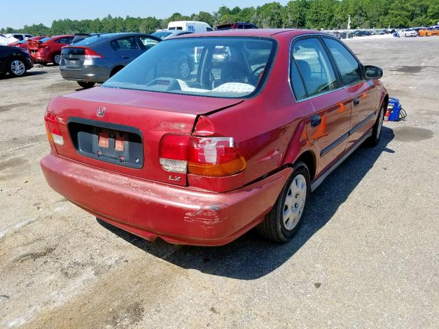 1HGEJ6570WL043208 - 1998 HONDA CIVIC LX RED photo 4