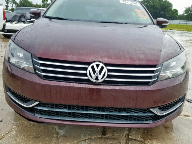 1VWBH7A34DC101515 - 2013 VOLKSWAGEN PASSAT SE MAROON photo 9