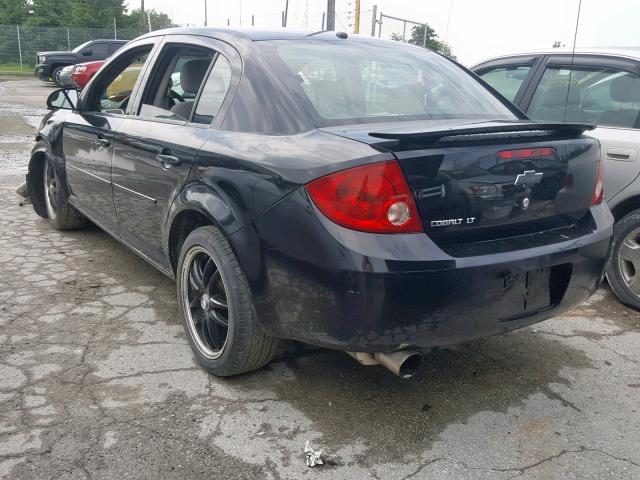 1G1AL58F077181063 - 2007 CHEVROLET COBALT LT BLACK photo 3