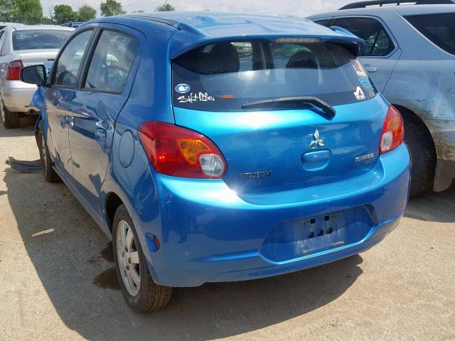 ML32A3HJ8EH005690 - 2014 MITSUBISHI MIRAGE DE BLUE photo 3