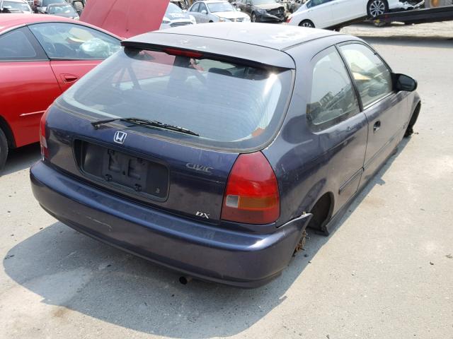 2HGEJ6343VH116074 - 1997 HONDA CIVIC DX BLUE photo 4