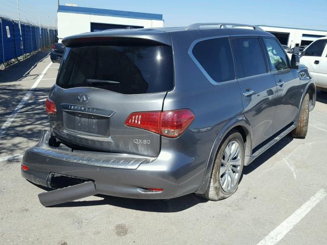 JN8AZ2NE4H9152868 - 2017 INFINITI QX80 BASE GRAY photo 4