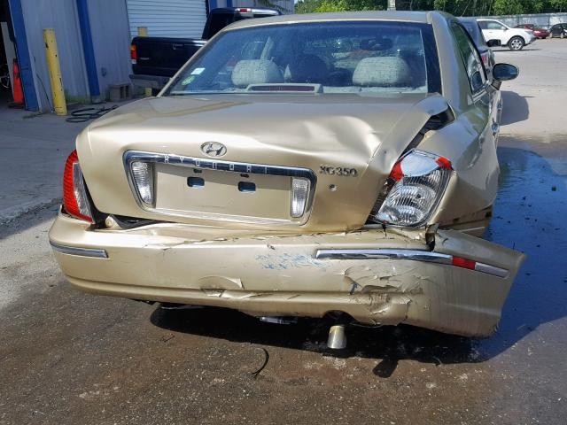 KMHFU45E14A289945 - 2004 HYUNDAI XG 350 GOLD photo 9