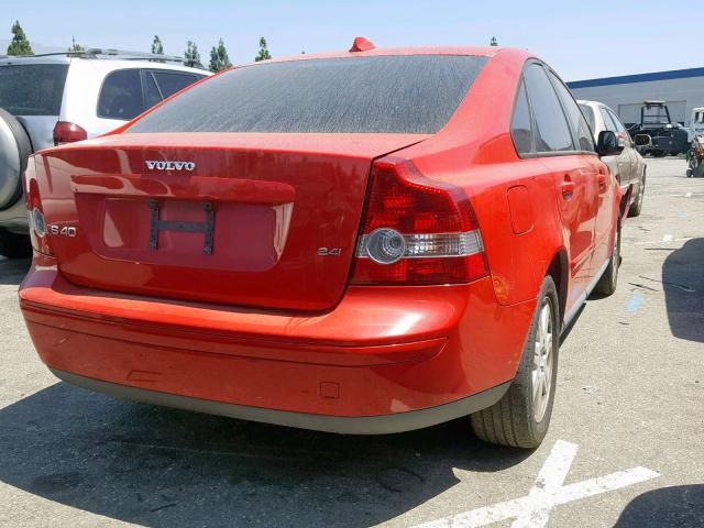 YV1MS390X72305319 - 2007 VOLVO S40 2.4I RED photo 4