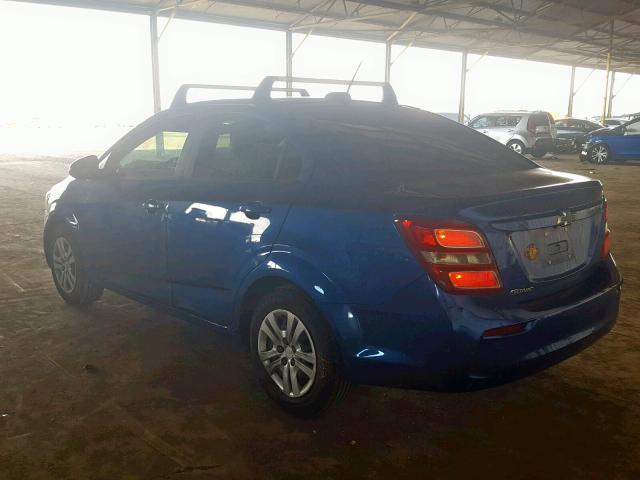 1G1JA5SH3H4161117 - 2017 CHEVROLET SONIC LS BLUE photo 3