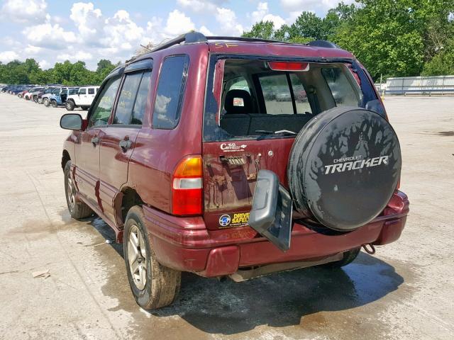 2CNBJ634136905152 - 2003 CHEVROLET TRACKER LT RED photo 3