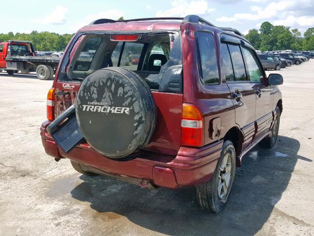 2CNBJ634136905152 - 2003 CHEVROLET TRACKER LT RED photo 4