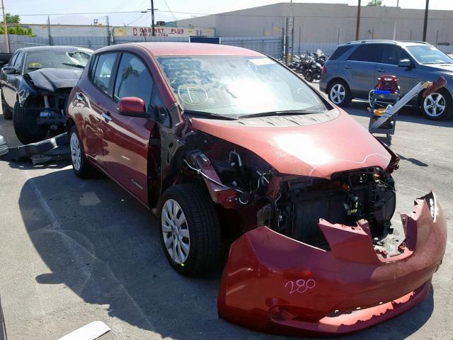 1N4AZ0CP8DC423728 - 2013 NISSAN LEAF S RED photo 1