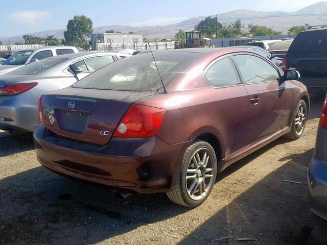 JTKDE177260134442 - 2006 TOYOTA SCION TC BURGUNDY photo 4