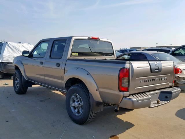 1N6ED27T24C468142 - 2004 NISSAN FRONTIER C GRAY photo 3