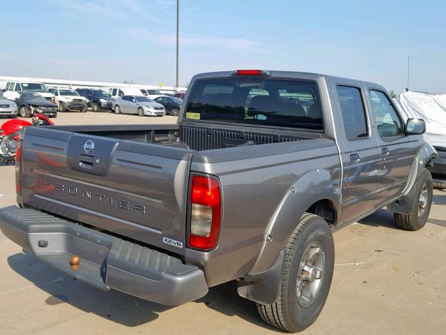 1N6ED27T24C468142 - 2004 NISSAN FRONTIER C GRAY photo 4