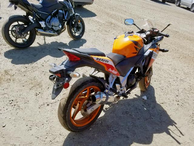 MLHMC4109D5301502 - 2013 HONDA CBR250 R ORANGE photo 4