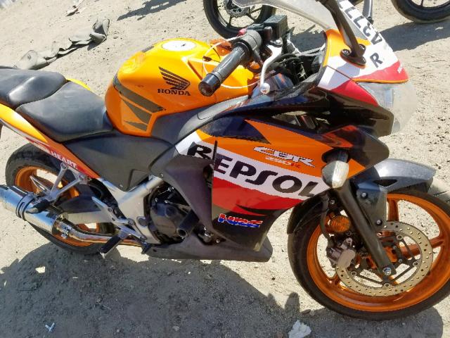 MLHMC4109D5301502 - 2013 HONDA CBR250 R ORANGE photo 9