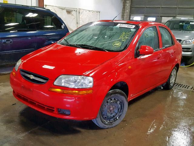 KL1TJ52614B272468 - 2004 CHEVROLET AVEO LS RED photo 2