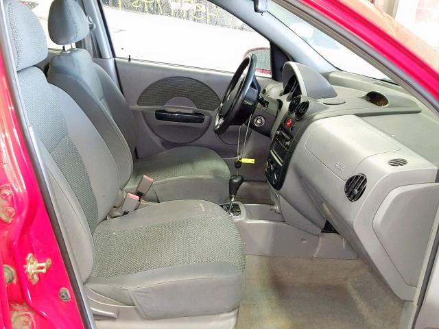 KL1TJ52614B272468 - 2004 CHEVROLET AVEO LS RED photo 5