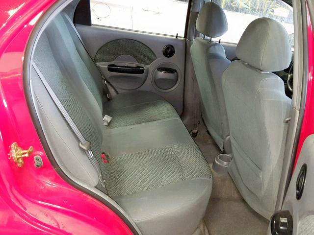 KL1TJ52614B272468 - 2004 CHEVROLET AVEO LS RED photo 6