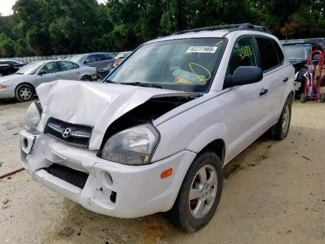 KM8JM12B46U380888 - 2006 HYUNDAI TUCSON GL WHITE photo 2