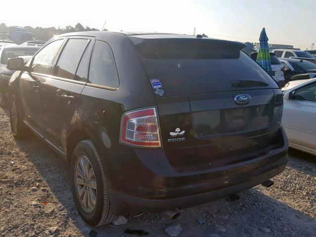 2FMDK39C67BA26231 - 2007 FORD EDGE SEL P BLACK photo 3