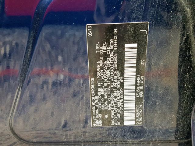 JTLZE4FE3DJ041052 - 2013 TOYOTA SCION XB 蓝色 照片 10