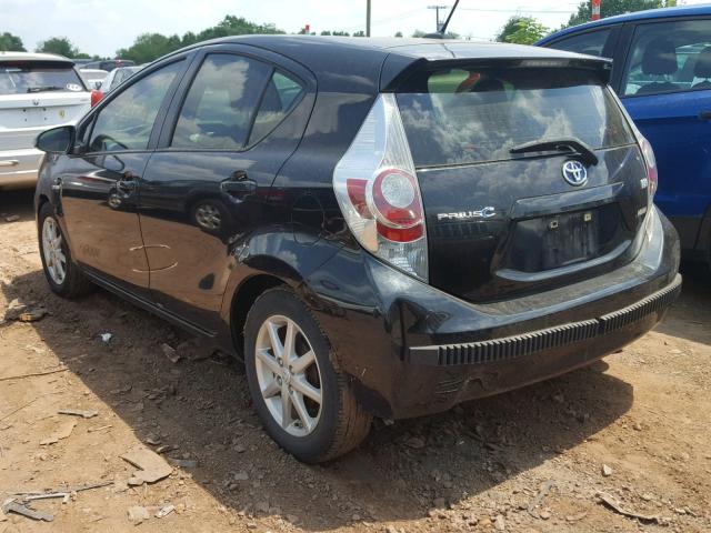 JTDKDTB31C1028524 - 2012 TOYOTA PRIUS C BLACK photo 3