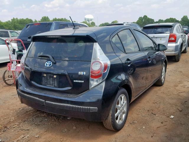 JTDKDTB31C1028524 - 2012 TOYOTA PRIUS C BLACK photo 4