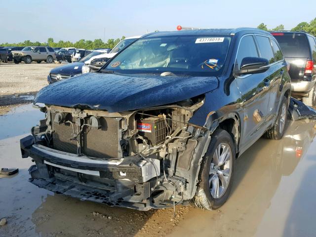 5TDKKRFH5ES006532 - 2014 TOYOTA HIGHLANDER BLACK photo 2