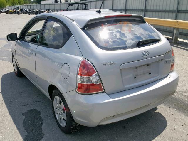 KMHCM3AC9AU172464 - 2010 HYUNDAI ACCENT BLU SILVER photo 3