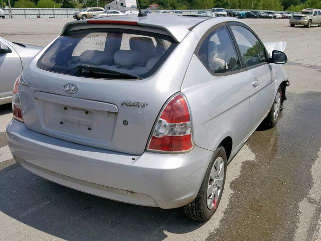 KMHCM3AC9AU172464 - 2010 HYUNDAI ACCENT BLU SILVER photo 4