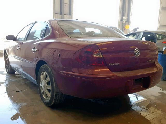 2G4WC532251313103 - 2005 BUICK LACROSSE C RED photo 3