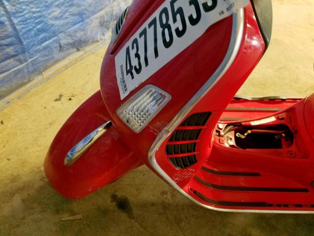 ZAPM459L865001827 - 2006 VESPA GTS 250 RED photo 9