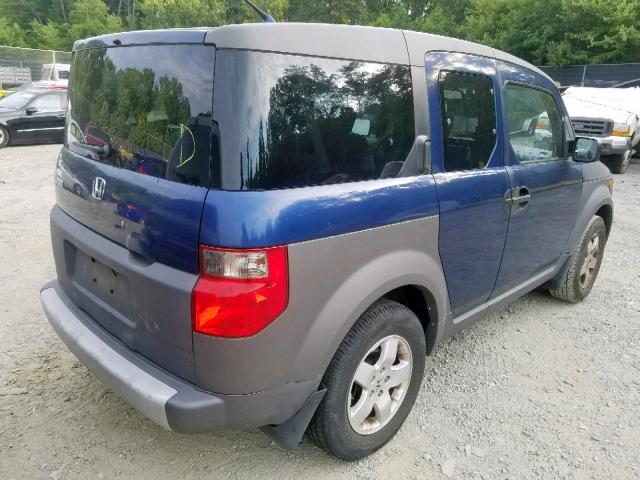 5J6YH28553L018210 - 2003 HONDA ELEMENT EX BLUE photo 4