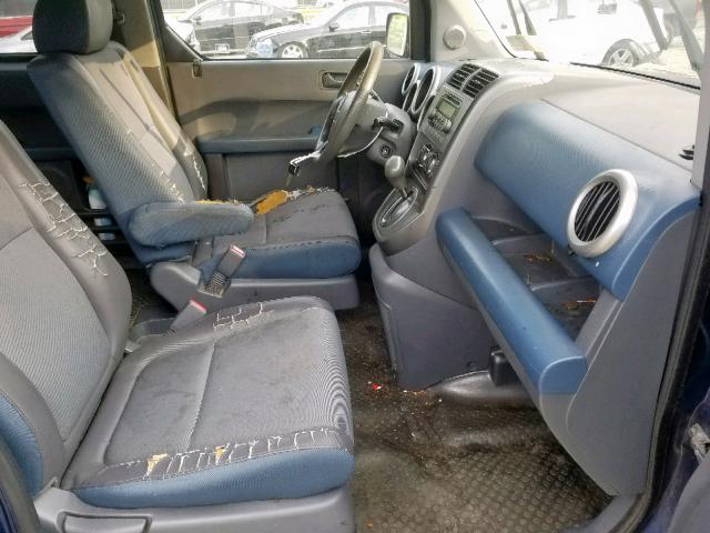 5J6YH28553L018210 - 2003 HONDA ELEMENT EX BLUE photo 5