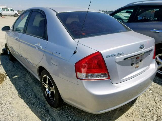 KNAFE122375428736 - 2007 KIA SPECTRA EX SILVER photo 3