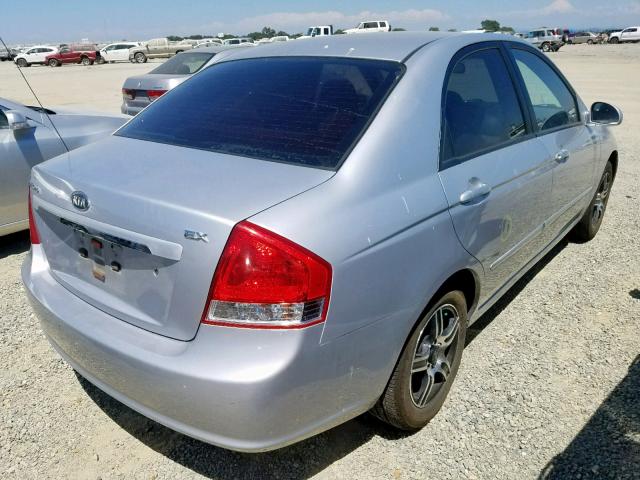 KNAFE122375428736 - 2007 KIA SPECTRA EX SILVER photo 4