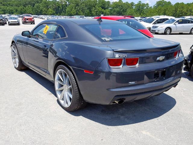 2G1FE1EV0A9186774 - 2010 CHEVROLET CAMARO LS GRAY photo 3