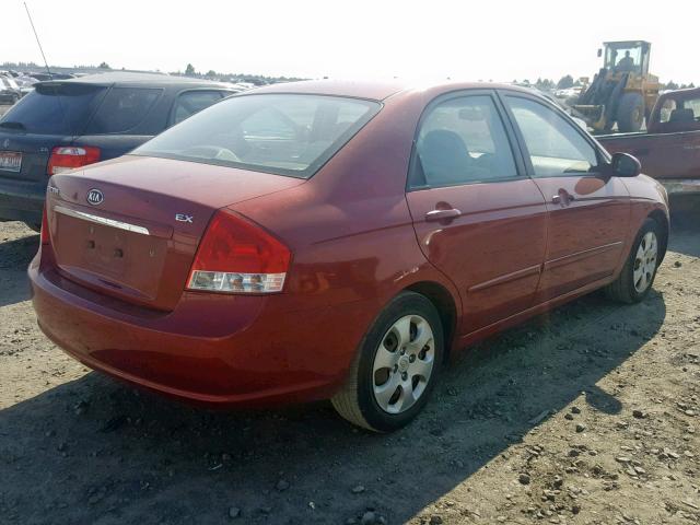 KNAFE122385583126 - 2008 KIA SPECTRA EX RED photo 4