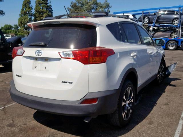 2T3YFREV7FW215065 - 2015 TOYOTA RAV4 LIMIT WHITE photo 4