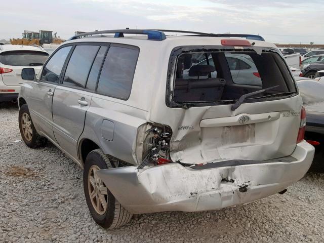 JTEGD21A060154198 - 2006 TOYOTA HIGHLANDER SILVER photo 3