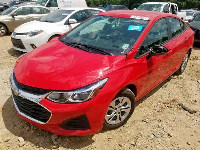 1G1BJ5SM0K7103165 - 2019 CHEVROLET CRUZE RED photo 2