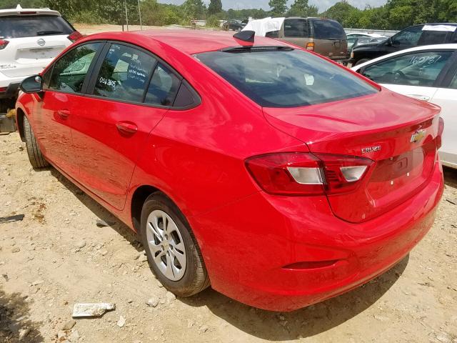 1G1BJ5SM0K7103165 - 2019 CHEVROLET CRUZE RED photo 3