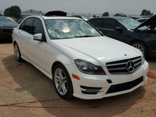 WDDGF4HB0EA963353 - 2014 MERCEDES-BENZ C 250 WHITE photo 1