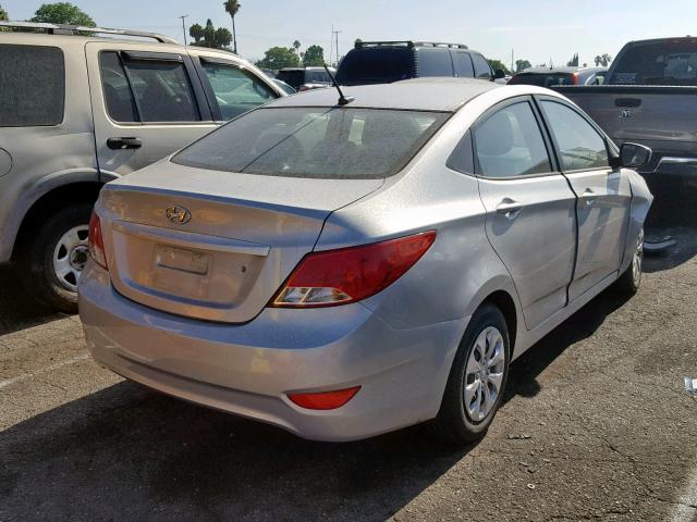 KMHCT4AEXGU950144 - 2016 HYUNDAI ACCENT SE SILVER photo 4